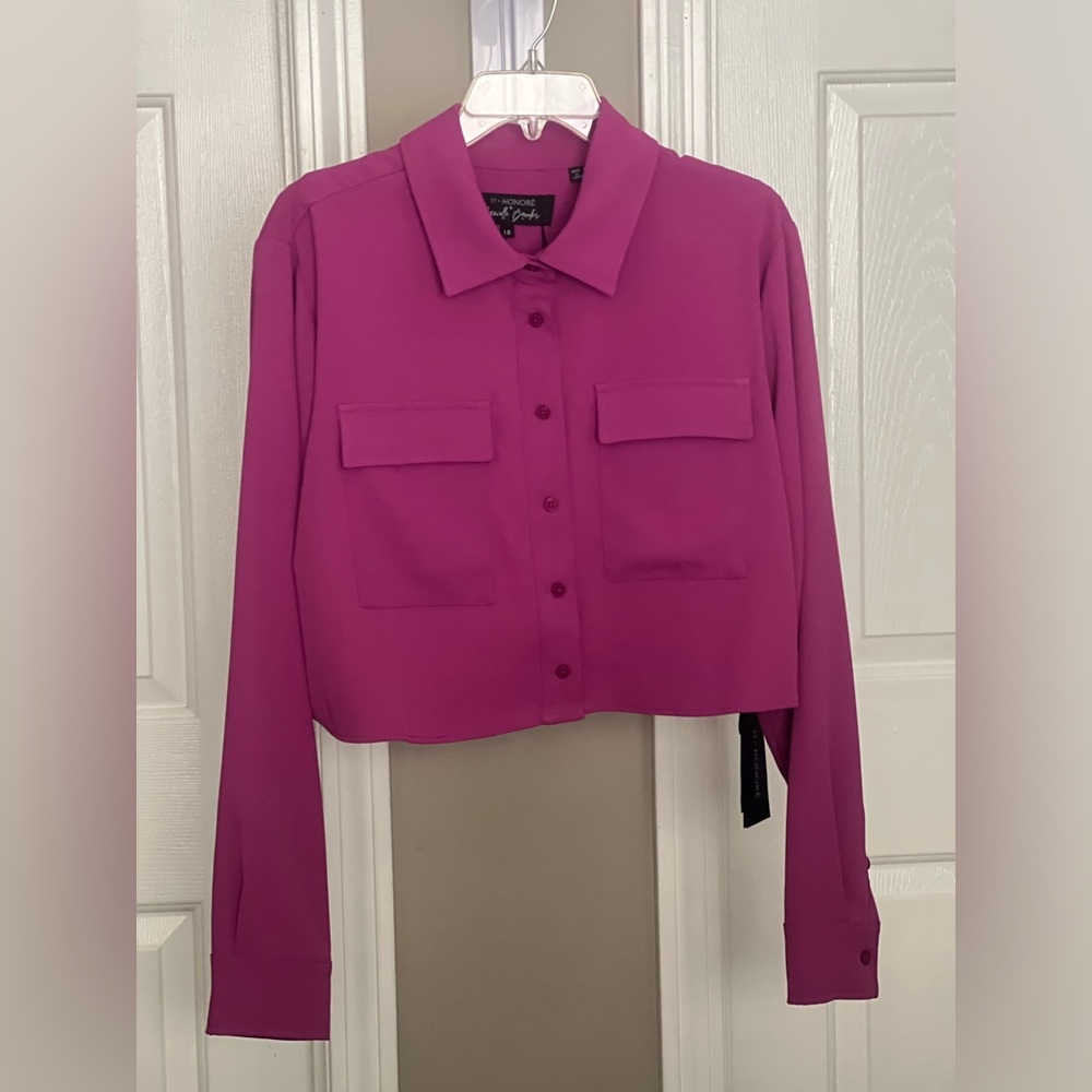 11 Honore - Cropped button down shirt/jacket